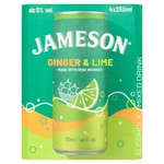 Jameson Ginger & Lime Can 4 Pack (250 ml)